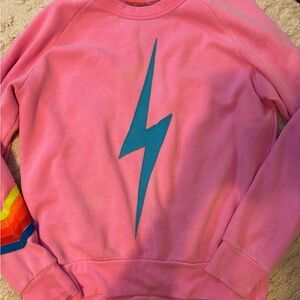 Aviator Nation Pink Crewneck (two very small unnoticeable stains)